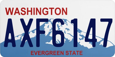 WA license plate AXF6147