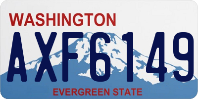 WA license plate AXF6149