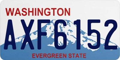 WA license plate AXF6152