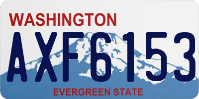 WA license plate AXF6153