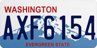 WA license plate AXF6154