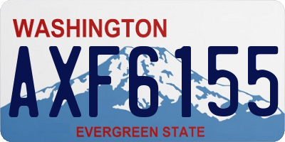 WA license plate AXF6155
