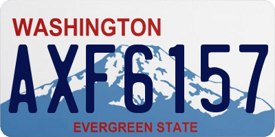 WA license plate AXF6157