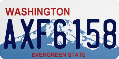 WA license plate AXF6158