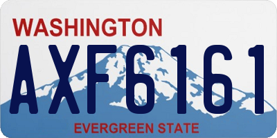 WA license plate AXF6161