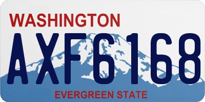 WA license plate AXF6168