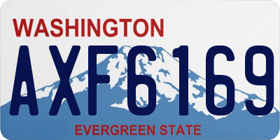WA license plate AXF6169