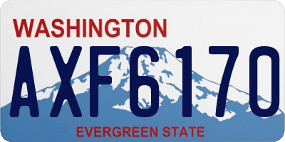 WA license plate AXF6170