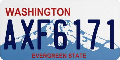 WA license plate AXF6171