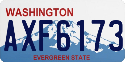 WA license plate AXF6173
