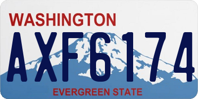 WA license plate AXF6174