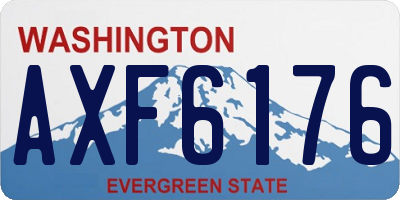 WA license plate AXF6176