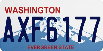 WA license plate AXF6177