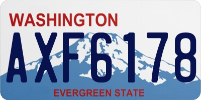 WA license plate AXF6178