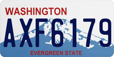 WA license plate AXF6179