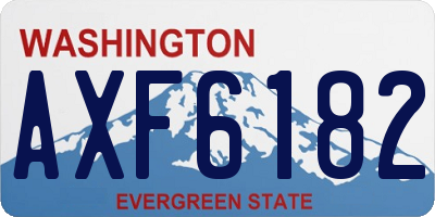 WA license plate AXF6182