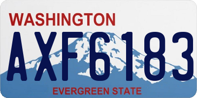 WA license plate AXF6183