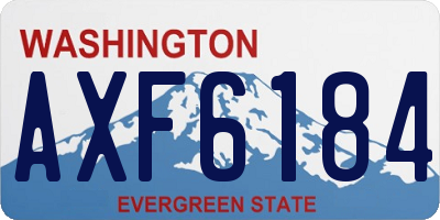 WA license plate AXF6184