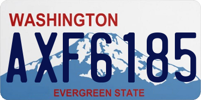 WA license plate AXF6185