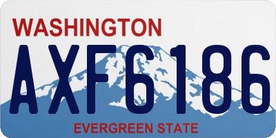 WA license plate AXF6186