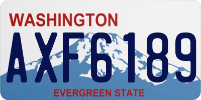 WA license plate AXF6189