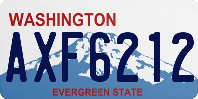 WA license plate AXF6212