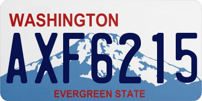 WA license plate AXF6215