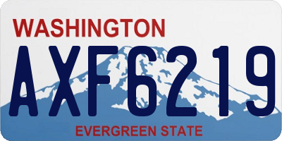 WA license plate AXF6219