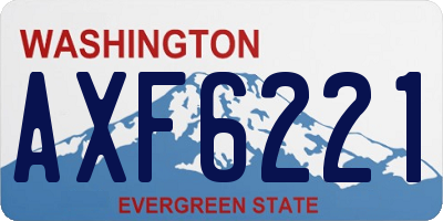 WA license plate AXF6221