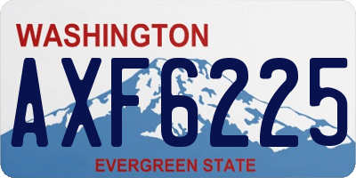 WA license plate AXF6225