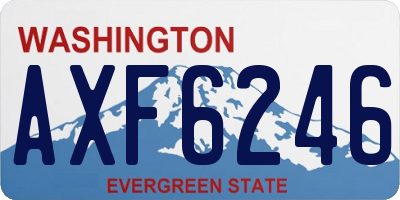 WA license plate AXF6246