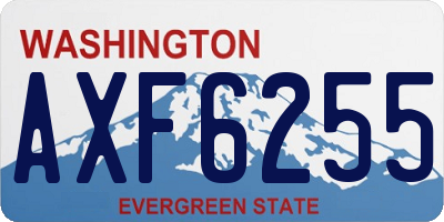 WA license plate AXF6255