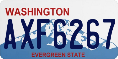 WA license plate AXF6267