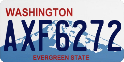 WA license plate AXF6272