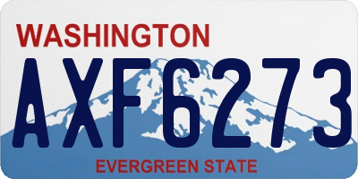 WA license plate AXF6273