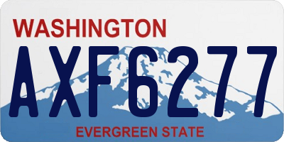 WA license plate AXF6277