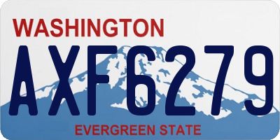 WA license plate AXF6279