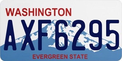 WA license plate AXF6295