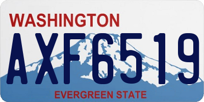 WA license plate AXF6519