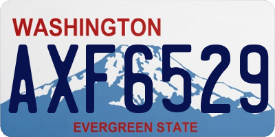 WA license plate AXF6529