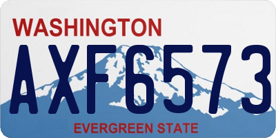 WA license plate AXF6573