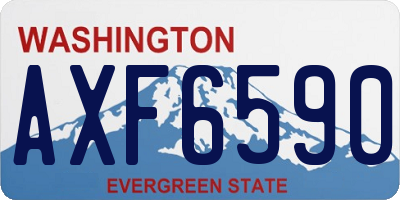 WA license plate AXF6590