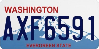 WA license plate AXF6591