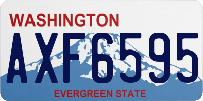 WA license plate AXF6595