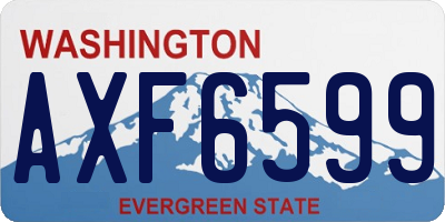 WA license plate AXF6599