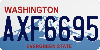 WA license plate AXF6695