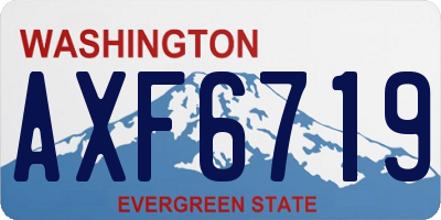 WA license plate AXF6719