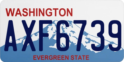 WA license plate AXF6739