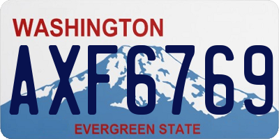 WA license plate AXF6769