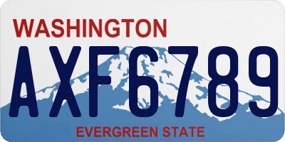 WA license plate AXF6789